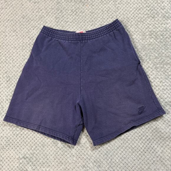 VTG 90's Nike Men's USA Made Navy Sweat Shorts Sz M - Picture 1 of 7